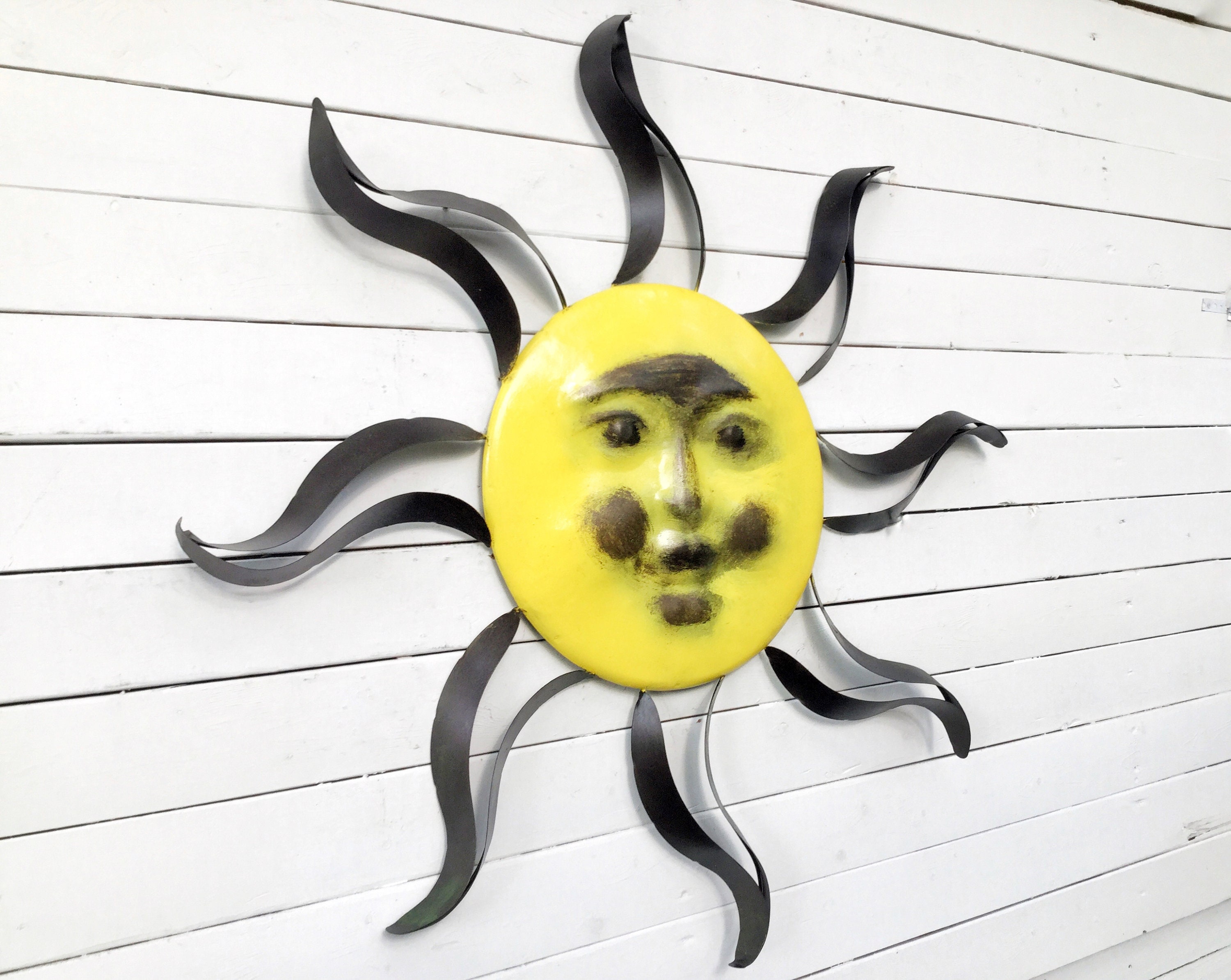 Yellow Sun Wall Decor Sun Wall Decor California Sun Etsy