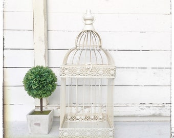 Wedding Bird Cage , Metal Table Centerpiece , French Birdcage , Rustic Wedding Decor Metal Birdcage , Decorative Birdcage Card Holder