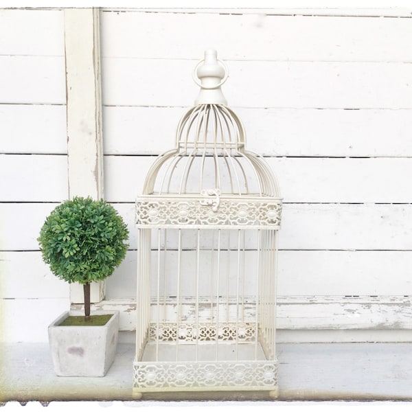 Wedding Bird Cage , Metal Table Centerpiece , French Birdcage , Rustic Wedding Decor Metal Birdcage , Decorative Birdcage Card Holder