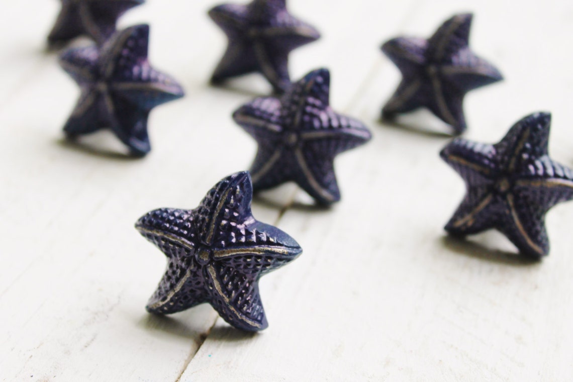 Starfish Knobs Nautical Beach Decor Knobs Drawer Etsy