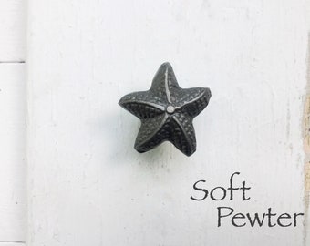 Starfish Knobs, Nautical Beach Decor , Cabinet Knobs Drawer Pulls,Dresser Drawer Knob In NAVY BLUE,Nautical Nursery,Boys Room,Bathroom Decor