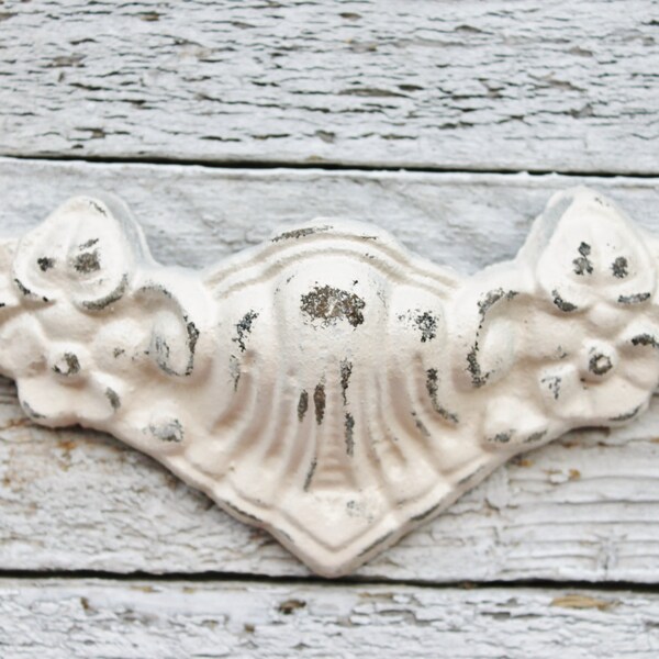 Rose Style Cup Pulls-Cast Iron Drawer Pull-Kitchen Fixture-Shabby Chic Creamy White-Drawer Hardware-Natural Ivory-Dresser Knob-Winter Trends