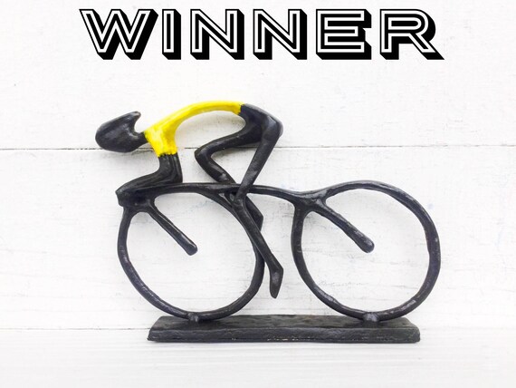 Statue Cycliste Résine – Coureur Tour De France – Signée Par L'artiste Do Se To