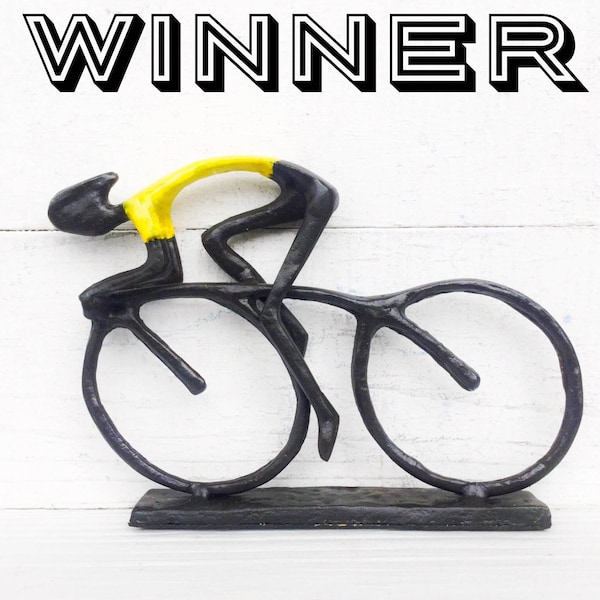 Bicycle Rider Statue Figurine , Cycling Gift  , Tour De France , Winner , Bike Accessories , Lets Ride , Bike Ride , Congratulations , DAD