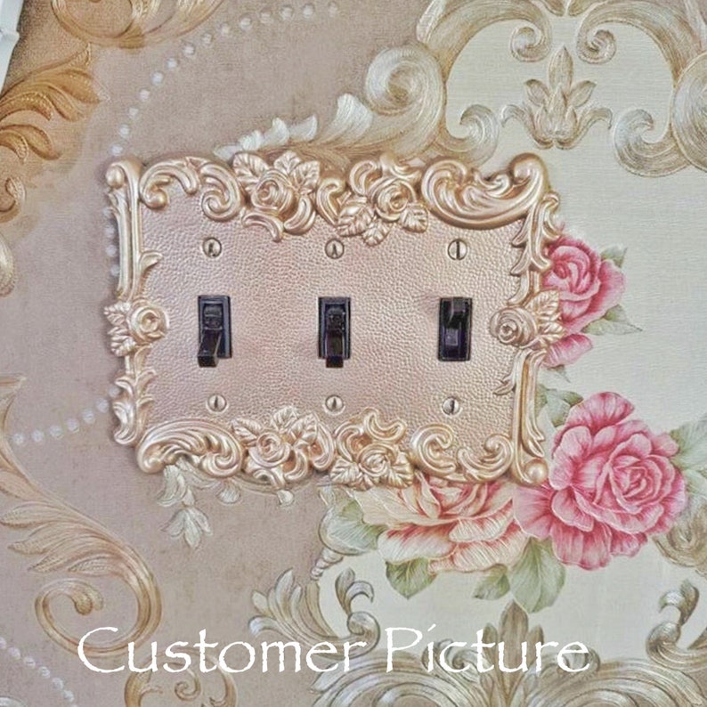 Light Switch Cover, In SAGE GREEN Switch Cover, Lightswitch Cover, Light Switch Cover Plates,Shabby Chic,Custom Light Switch Cover image 7