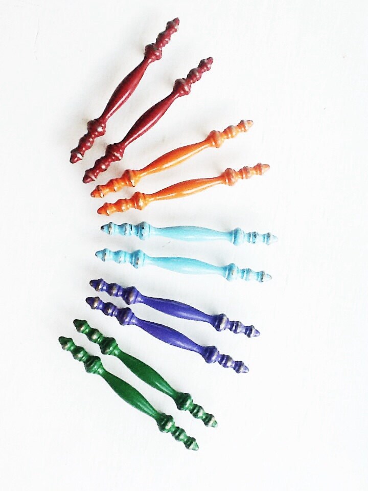 Bright Bold Large Shabby Chic Door Etsy