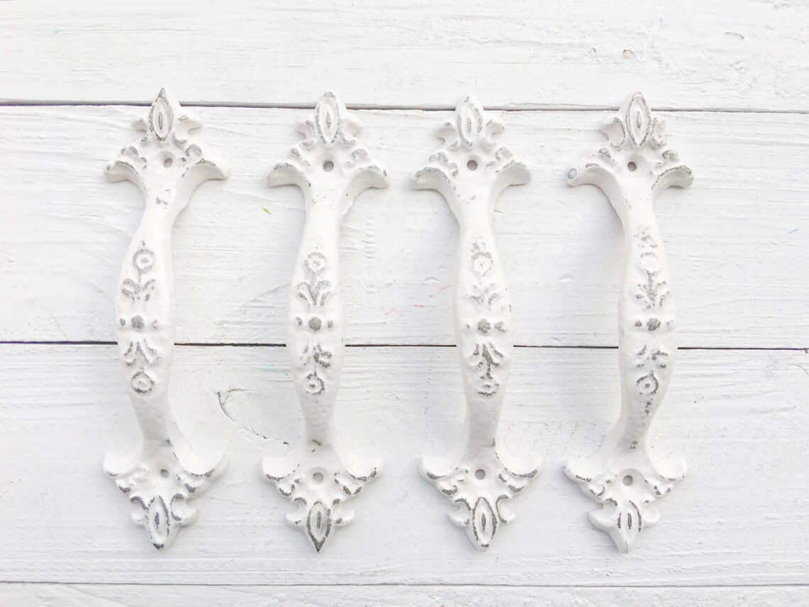 Drawer Pulls Rustic Shabby Chic Cast Iron Drawer Pull Etsy