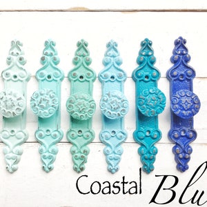 Rustic , Distressed , Coastal  Drawer Pulls, Blue Handles, Drawer Knobs, Cabinet Pull, Cabinet Knobs, Drawer Handles, Cabinet Handles