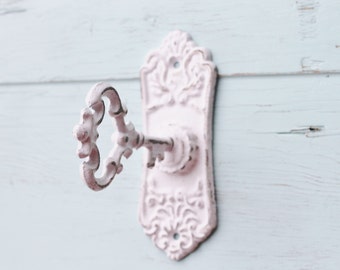 Curtain Tie Backs Set of Two , Curtain Holdback , Skeleton Key , 2 Cast Iron Tiebacks , Victorian Home Windows , Shabby French Home Decor