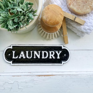 LAUNDRY Sign , Coastal Beach Laundry Room , Cool Gift Idea , Wall Plaque , Black Home Decor Modern Farmhouse , Wash Fold Dry Room Clothespin