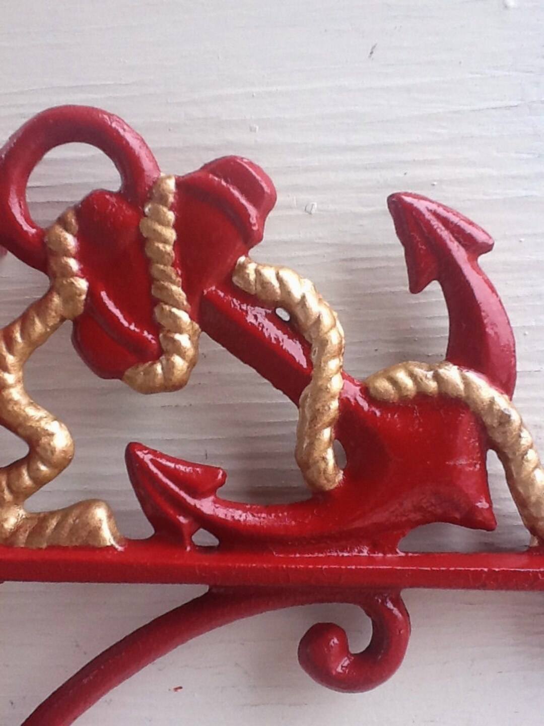 Red Wall Anchorwall Hangingcast Ironplant Hangermetal Wall Decor