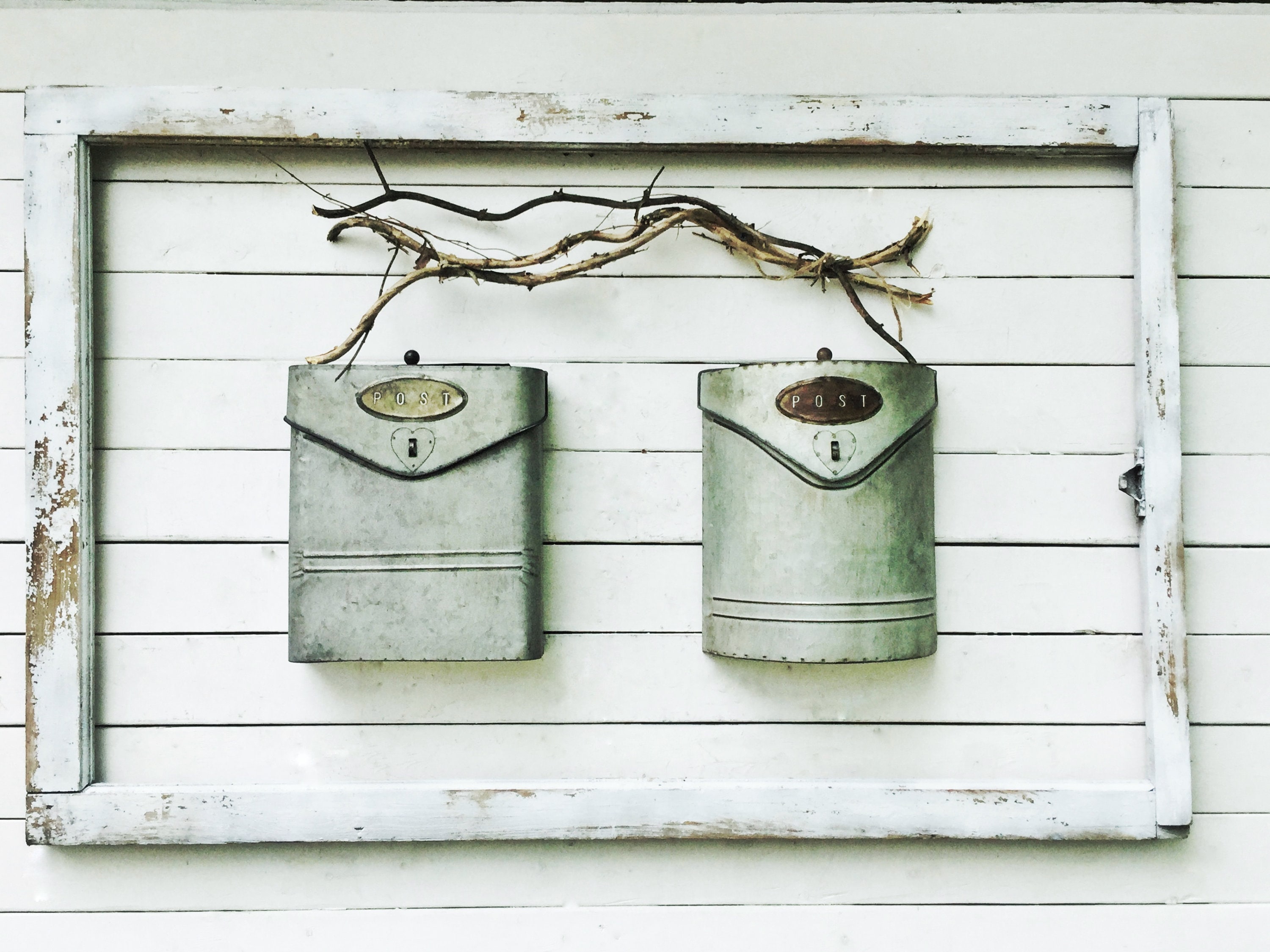Mail Box Metal Mail Box Mail Storage Farmhouse Vintage - Etsy