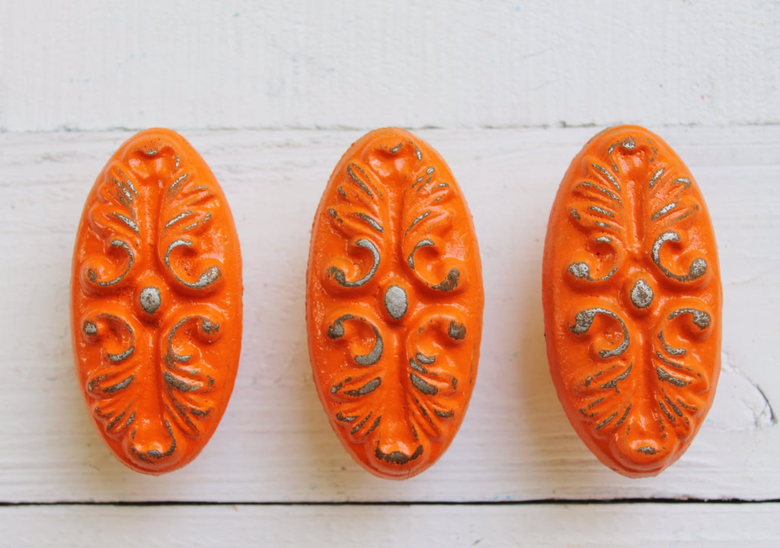 Drawer Pull Handles Drawer Pulls Orange Drawer Pulls White Etsy
