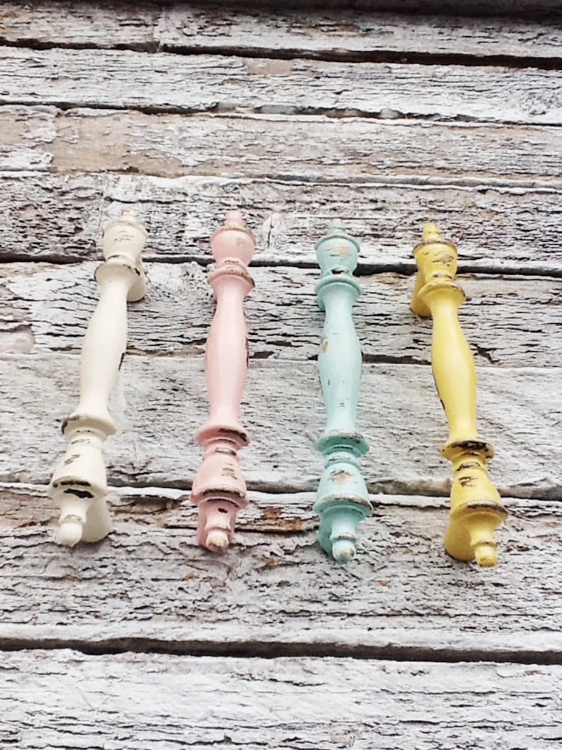 Black Finial Door Pullsdistressedpetite Drawer Etsy
