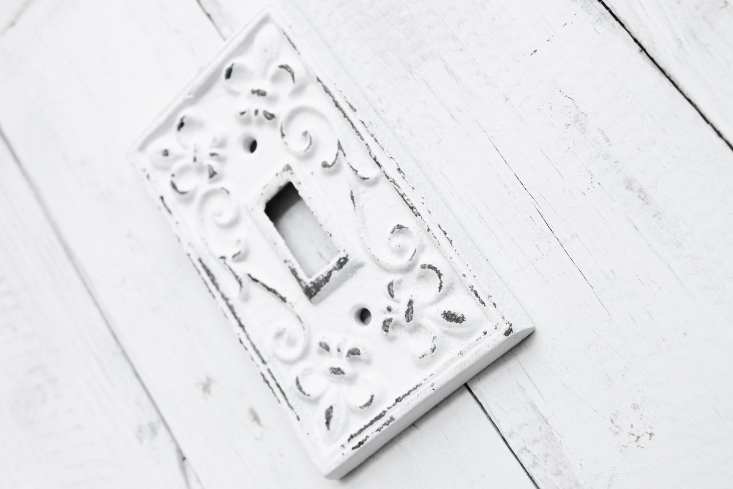 Metal Wall Decorlight Switch Platecast Ironfleur De Etsy