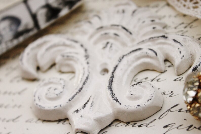 Creamy Ivory White Victorian HookTowel HooksNursery Etsy