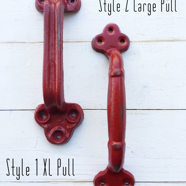 Barn Door Handle - Cast Iron, Rustic, Vintage, Antique, Shabby Chic, Distressed, Aged, Hardware, Barn Door, Blacksmith