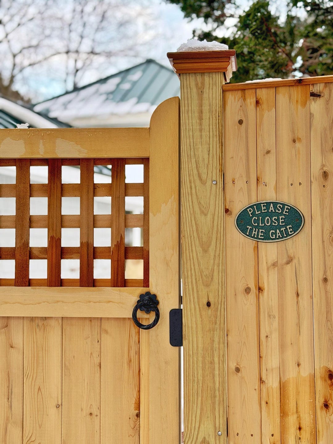 Please Close the Gate Sign Plaques, Outdoor Sign, , Gate Sign Entryway ...