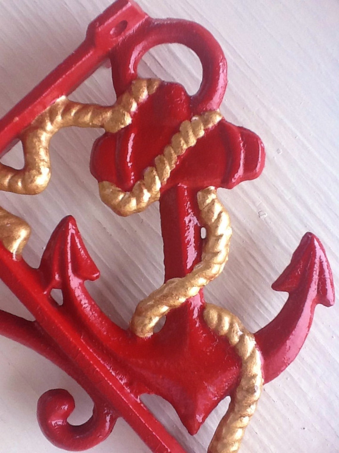 Red Wall Anchorwall Hangingcast Ironplant Hangermetal Wall Etsy