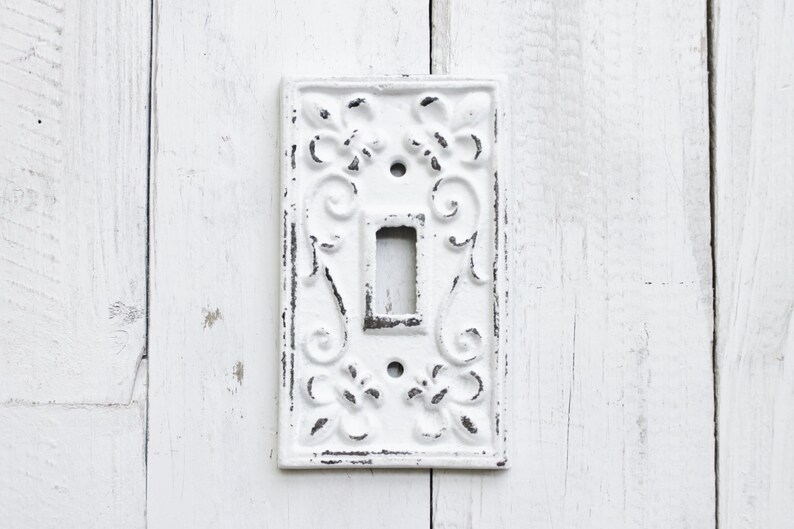 Metal Wall Decorlight Switch Platecast Ironfleur De Etsy