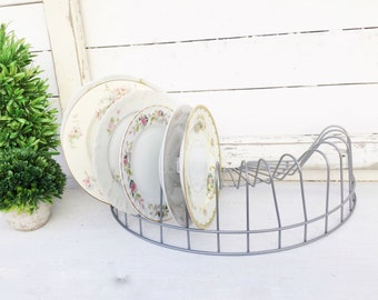 French Dish Drainer Metal Plate, Draining Rack, Vintage Wire Display Stand,  Farmhouse Kitchen Drainer, Kitchen Decor, Home Decor