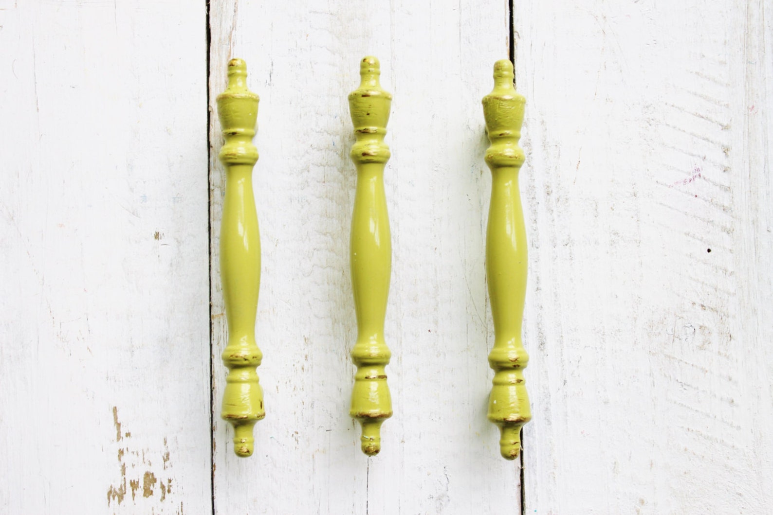 Green SPROUT Finial Door Pullsdistressedpetite Etsy