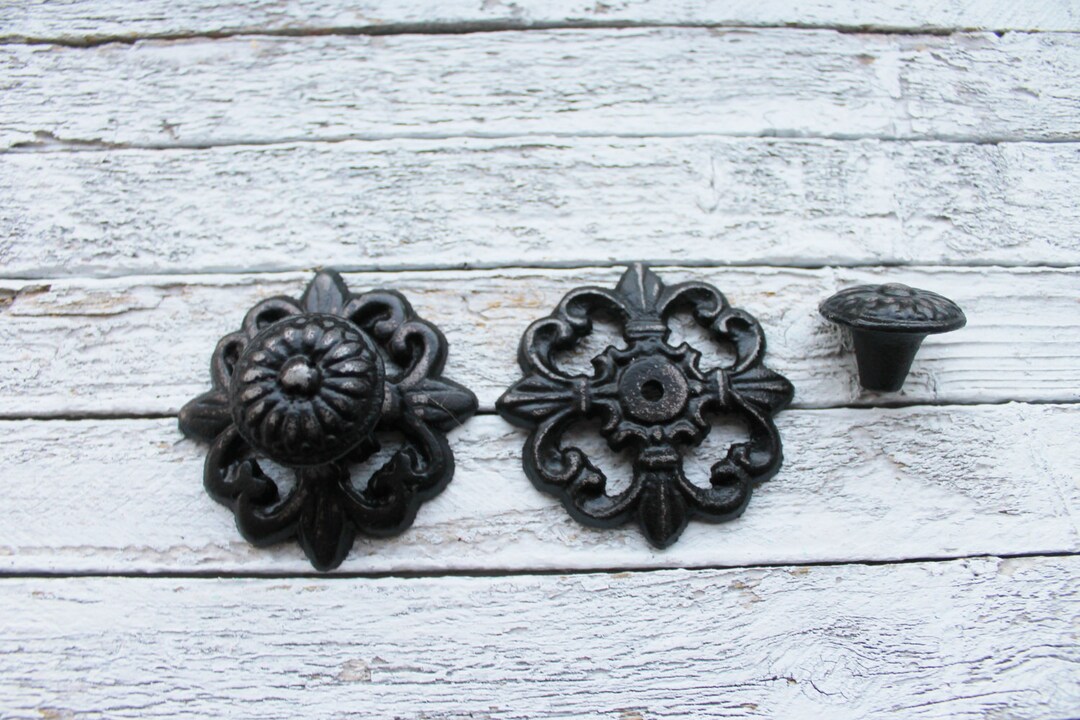 Rustic Wall Decor Distressed Metal Knob Rustic Bathroom Decor -hand ...