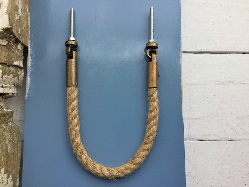 Jute Rope Pulls Handle Knobs Western Rustic Hardware Etsy