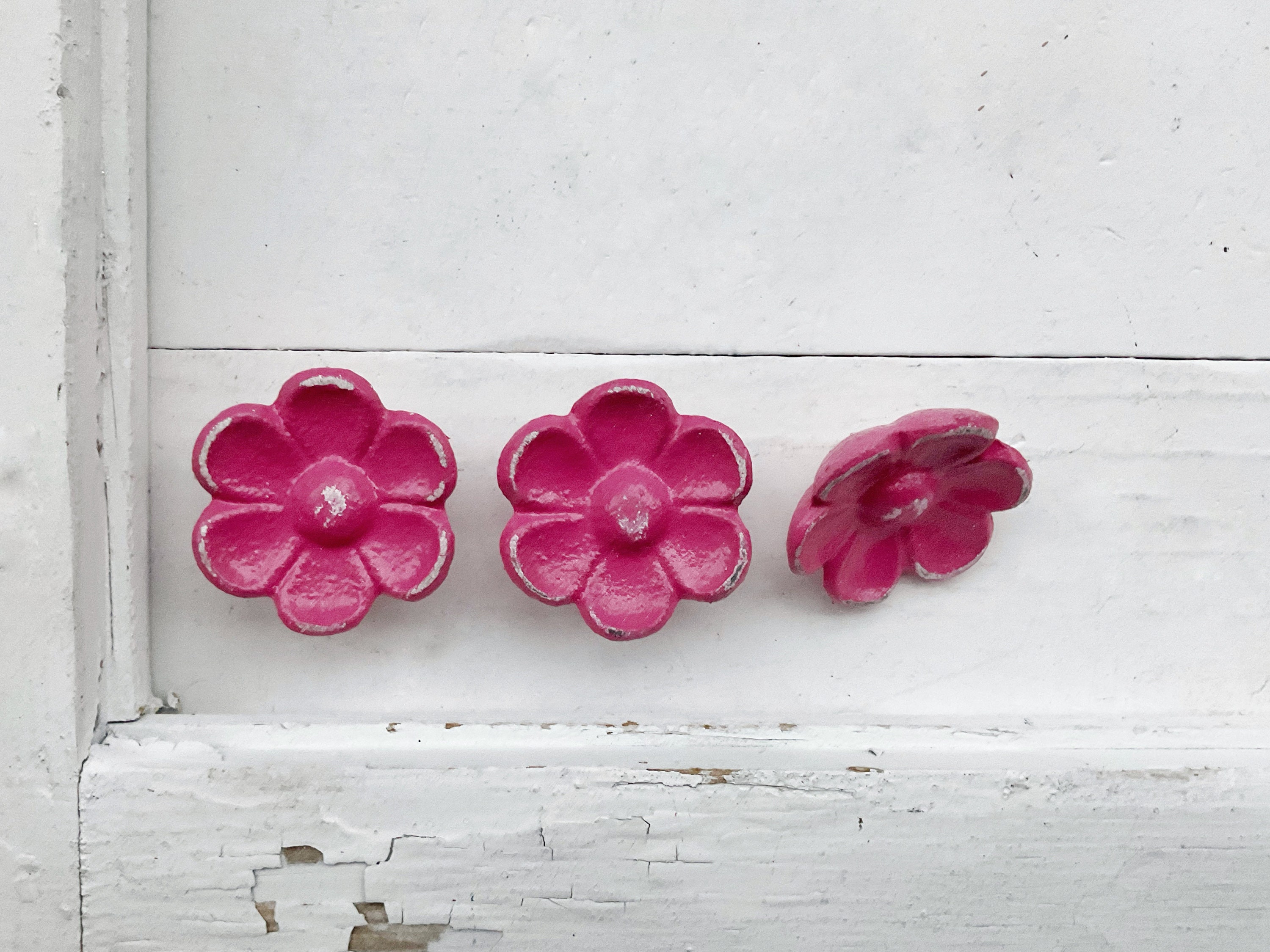 pink flower dresser knobs DLD Knobs, 8Pcs Elegant Pink Rose Pulls Flower Ceramic Cabinet Knobs Cupboard Drawer Pull Handles + Scre