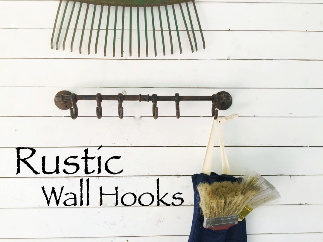 Wall Hooks, Rustic Wall Hooks, Cast Iron Wall Hooks, Wall Hooks Vintage ...