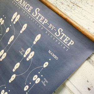 Dance Step By Step Blueprint Instructions , Rustic Wedding Decor , Barn Wedding Favors ,Wedding Gift , Scroll Art , Step Dancing Gift image 2