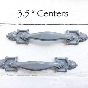 ONE Vintage Drawer Pull 3.5 " Centers Shabby Chic Knob , Farmhouse Style , Blushing Pink Pull Cottage Chic Knob , Modern Farmhouse Variety image 5