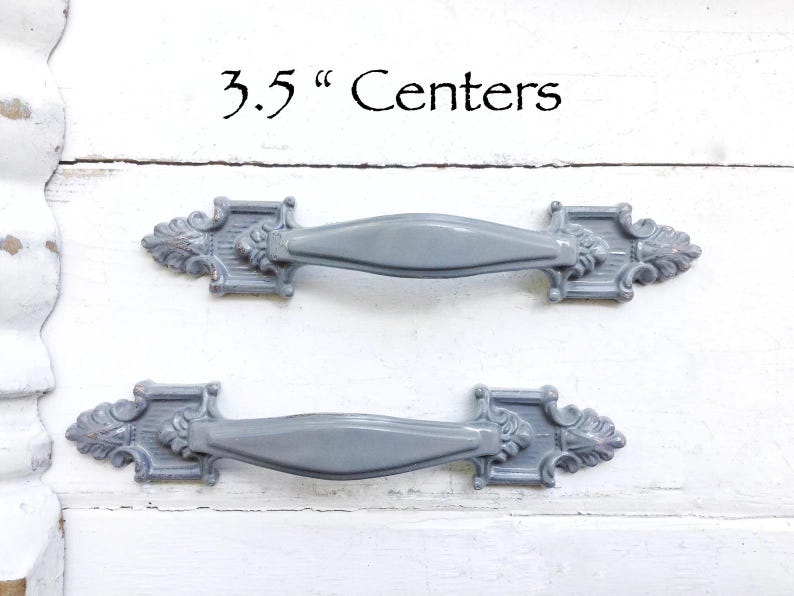 ONE Vintage Drawer Pull 3.5 " Centers Shabby Chic Knob , Farmhouse Style , Blushing Pink Pull Cottage Chic Knob , Modern Farmhouse Variety image 5