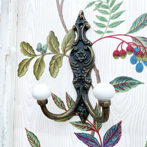 Shabby Chic Iron Wall Hook In Shabby White Coat Key Hook , Rustic Chic Girls Hook , Cottage Style Jewelry Holder Hanger Chippy Antique White image 8