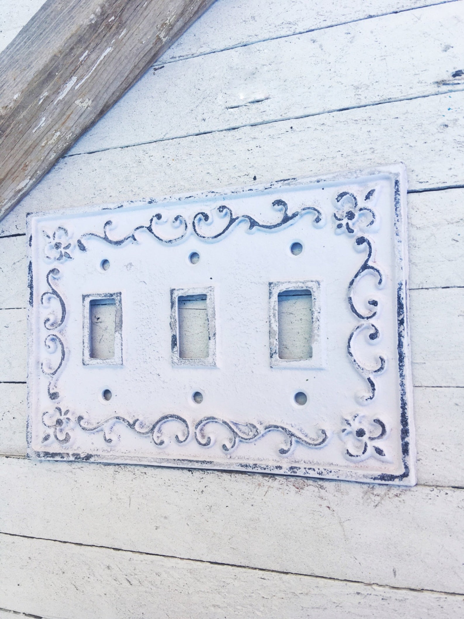 Metal Wall Decor Light Switch Covertriple Light Switch Etsy