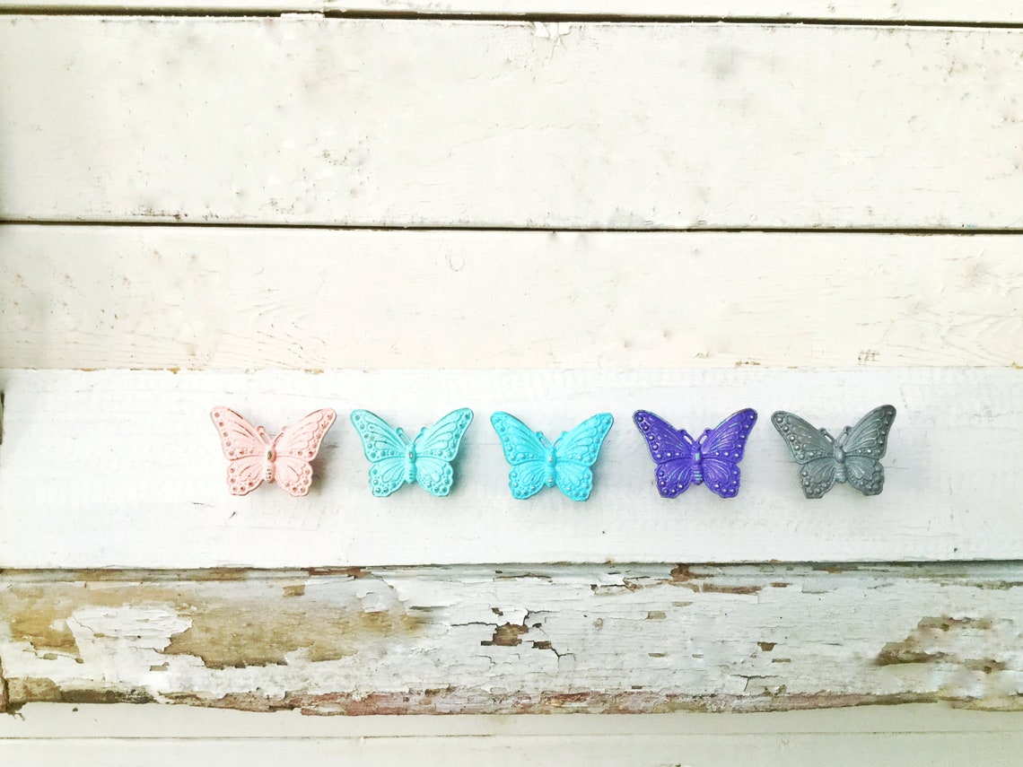 Rose Gold Butterfly Knobs Decorative Knobs Drawer Knobs Etsy