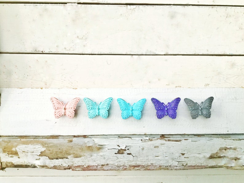 Rose Gold Butterfly Knobs Decorative Knobs Drawer Knobs Etsy