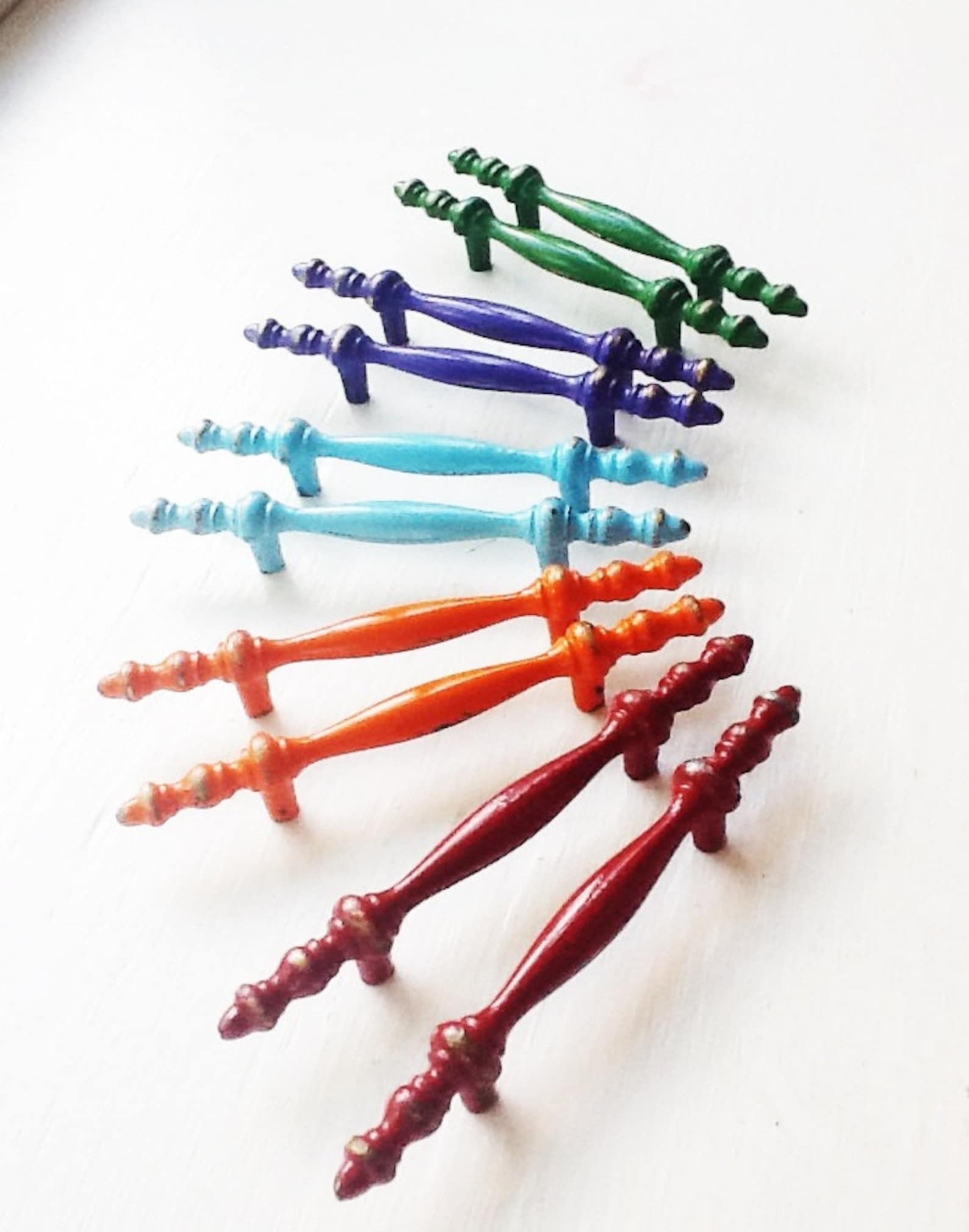 Bright Bold Large Shabby Chic Door Etsy