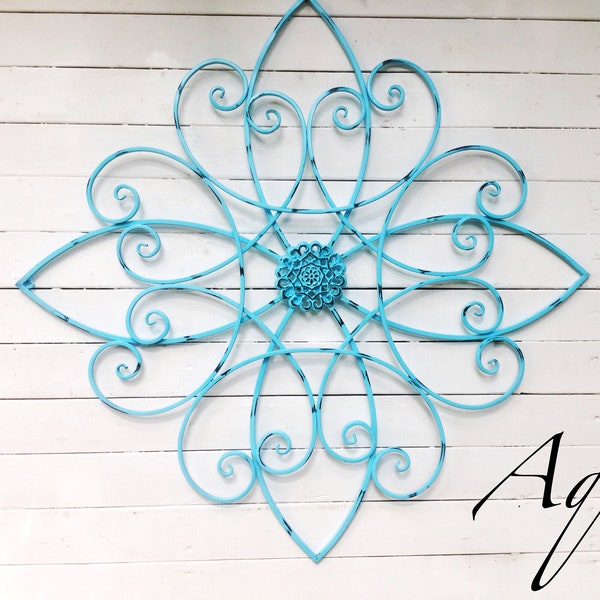 Rustic Modern Metal Wall Art Reference: Scroll Metal Wall Art