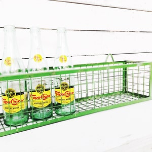 Distressed Metal Wall Basket Bathroom Organizer, Kitchen Organizer, Bathroom Storage, Industrial Bathroom, Hand Towel Rack, In Bright Green