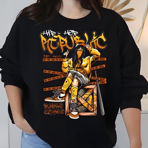 Hip Hop Republic T-shirt Design | Digital Download PNG SVG PDF | Streetwear Urban Graffiti Printable