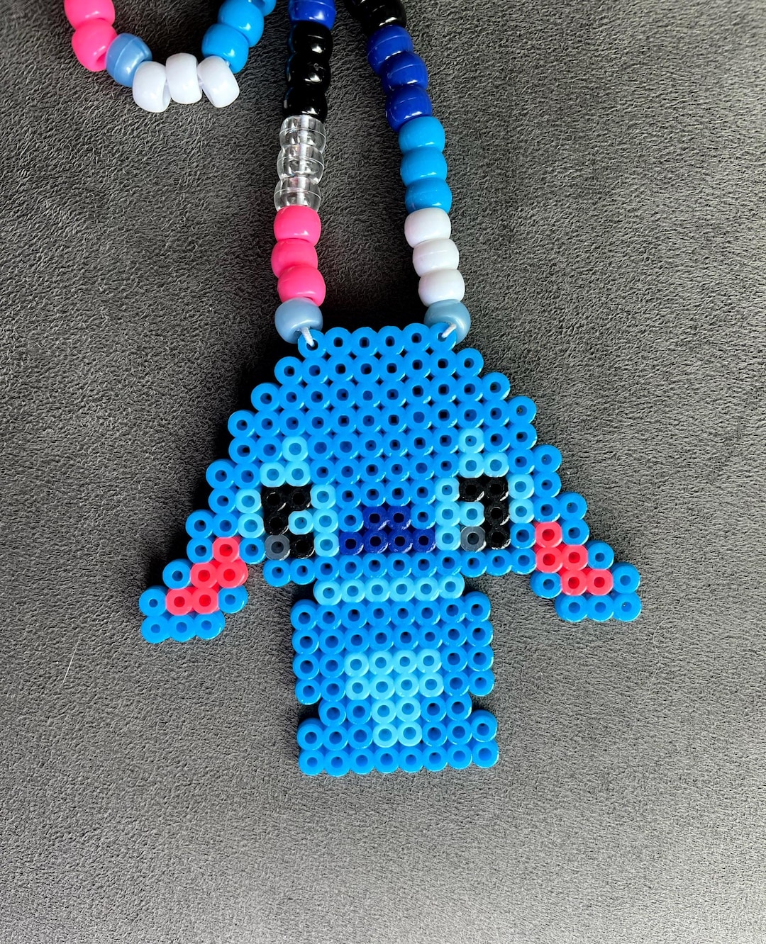 Stitch Perler Bead Necklace | Lilo and Stitch | Handmade Pixel Art - Etsy