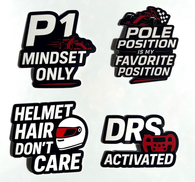 Racing Inspired Vinyl Stickers | Minimal Clean Motivational Stickers - Etsy