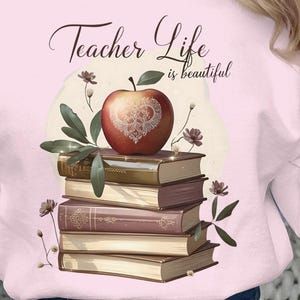 Teacher PNG Design: Back to School Classroom Decor (Digital Download, 300 DPI, 4500x5400px)