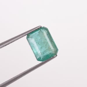 Natural Emerald Gemstone | 2.15 Carat | 6x4 mm | Octagon Cut | Deep Green Emerald | Loose Gemstone for Custom Jewelry | May Birthstone