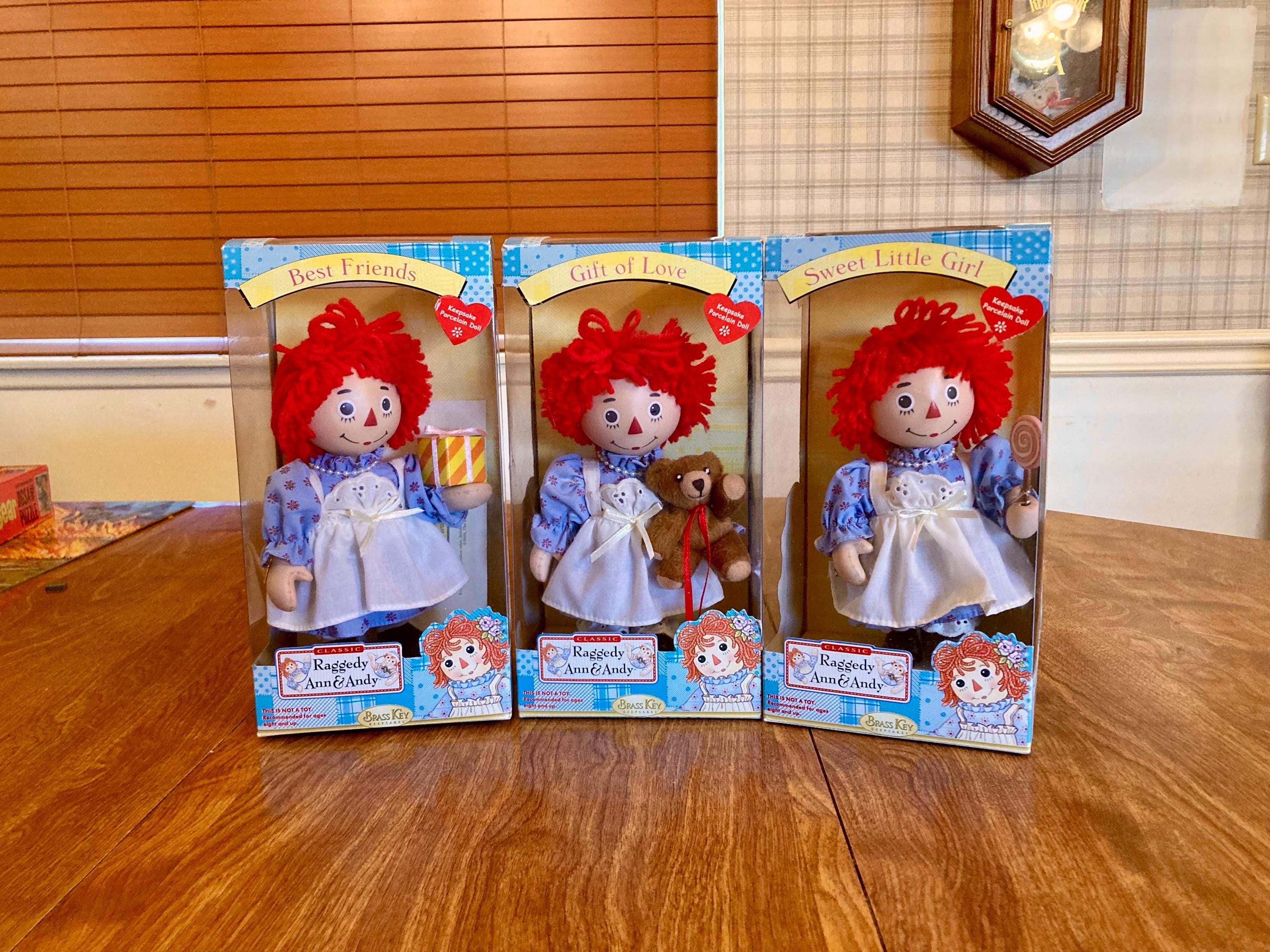 Vintage 2005 Raggedy Ann Porcelain Dolls, in Boxes - Etsy