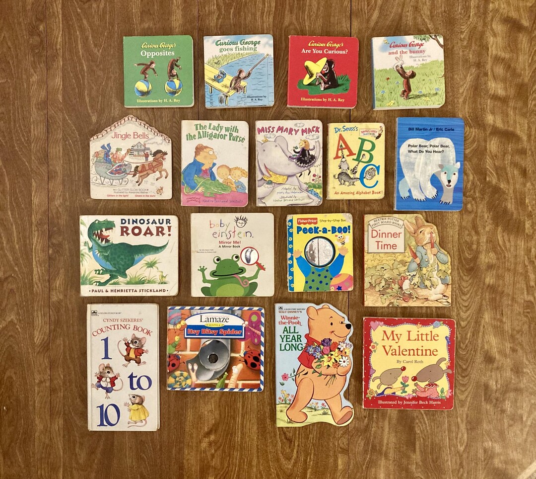 Children's Board Books Collection, Curious George, Dr. Seuss, Pooh