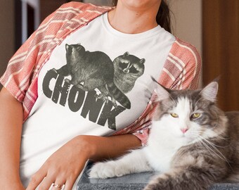 Chonk, Trash Pandas, Funny Raccoon, Fat Cat, Short-Sleeve Unisex T-Shirt