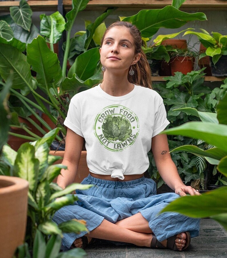 Grow Food Not Lawns - Urban Gardner Tee image 1