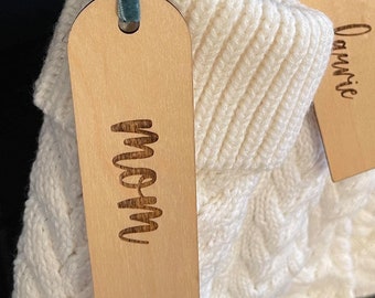ENGRAVED Large Christmas Stocking Tag – Minimalist Personalized Engraved Arch for Holiday Decor, Gift Tag